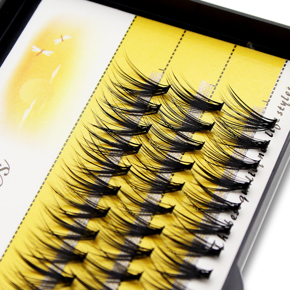 Eyelash Extension For Asian Eyes - Black 60 Bunches Mink Individual Cluster