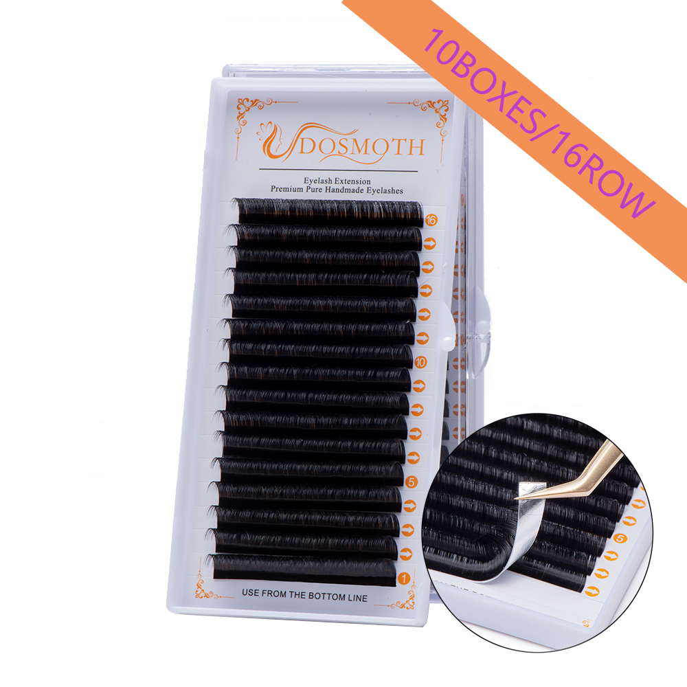 DOSMOTH 10 Boxes 16 Rows 7-16  - Eyelash Extension Human Hair review and price